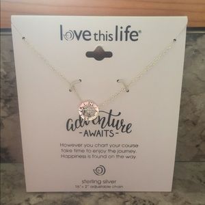 Adventure awaits compass necklace